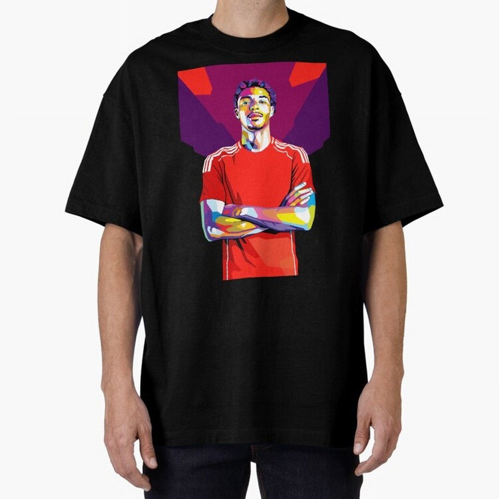 Ekitike in WPAP Style Oversized T-Shirt Create Global Football Passion for FIFA World Cup 2026 Group Stage, Driven by Cristiano Ronaldo, Haaland and CR7, Portugal, Spain and Germany, Sports Nostalgia, International Competition, Famous Players and