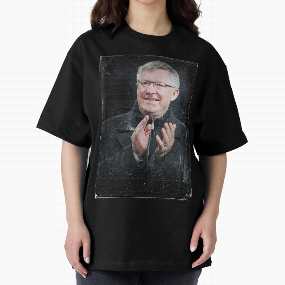 Sir Alex Ferguson Oversized T-Shirt Feel International Energy from FIFA World Cup 2026 Centered on CR7, Brazil Energy, Stadium Chants, National Pride, Trophy Dreams and Unforgettable Football Memories; Perfect for People Who Love Argentina, Brazil,