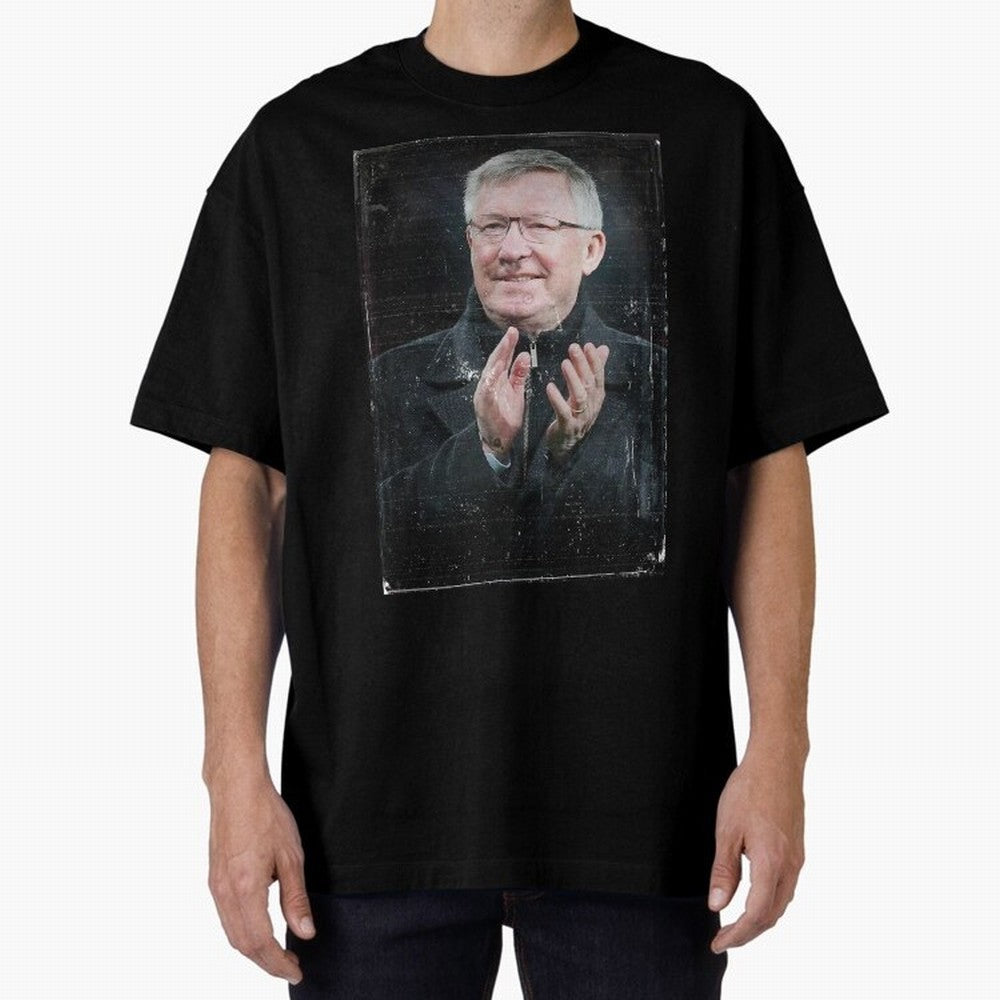 Sir Alex Ferguson Oversized T-Shirt Feel International Energy from FIFA World Cup 2026 Centered on CR7, Brazil Energy, Stadium Chants, National Pride, Trophy Dreams and Unforgettable Football Memories; Perfect for People Who Love Argentina, Brazil,