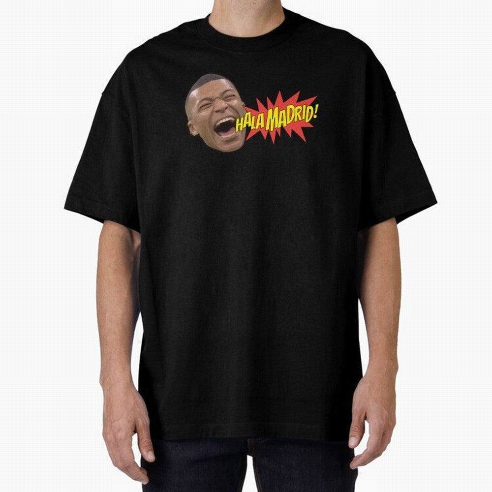 Real Madrid - Kylian Mbapp¨¦ Hala Madrid Oversized T-Shirt Bring a Vintage Feel to FIFA World Cup 2026 USA Canada Mexico for Fans of CR7 and Germany, Bringing Game Day Rituals, Football Legends, Country Pride and the Road to the Final; Created for