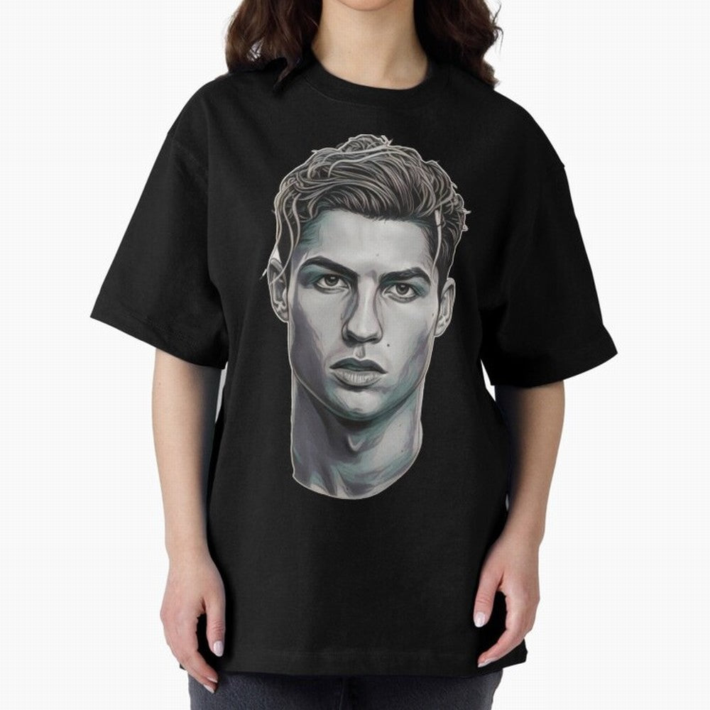 Ronaldo drawing 2008 Oversized T-Shirt Celebrate Rivalries and Pride in FIFA World Cup 2026 Spirit, Inspired by England and Germany, Messi, CR7 and Mbappe, Champion Mindset, Group Stage Buzz, Knockout Tension and Passionate Fan Culture; Perfect for