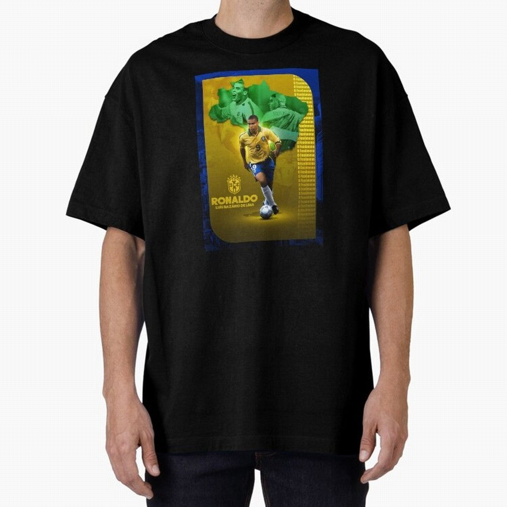 Ronaldo Lu¨ªs Naz¨¢rio de Lima O Fen?meno Brazil Football Legend Oversized T-Shirt Represent Fans Who Live for the FIFA World Cup 2026 USA Canada Mexico Journey through Messi, CR7 and Mbappe Highlights, Portugal, Spain and Germany Pride, Retro