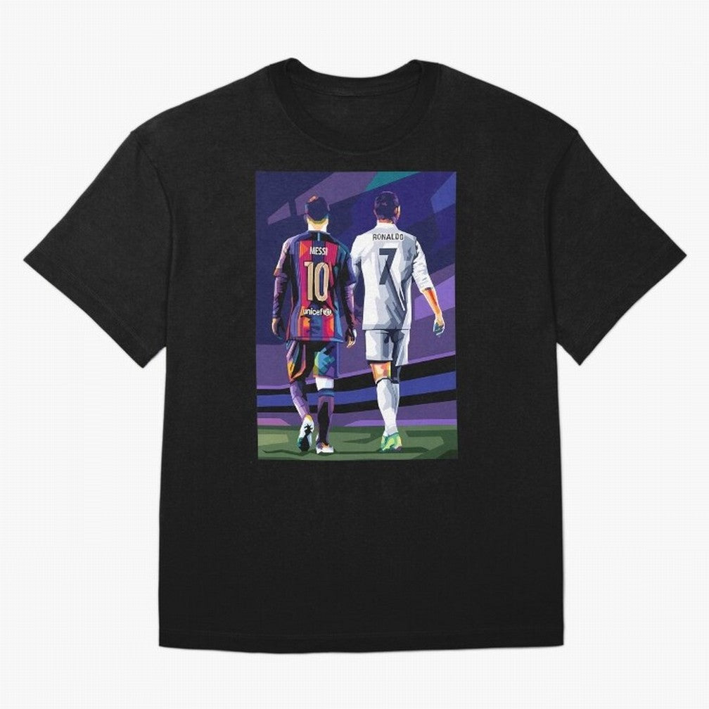 Ronaldo And Messi Oversized T-Shirt Bring Bold Fan Energy to Global Football Passion for FIFA World Cup 2026 Group Stage, Highlighting Haaland and Mbappe, Spain and Netherlands, Football Passion, Legendary Performances, Festival Vibes and Supporter