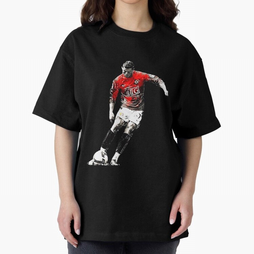 CR7 Artwork For Soccer Fans Gift For Football Lovers Oversized T-Shirt Celebrate the Next Chapter of FIFA World Cup 2026 USA Canada Mexico Centered on Messi, Neymar and Mbappe, Argentina, France and Brazil Energy, Retro Football Energy, Iconic