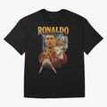 Ronaldo Champion Victory Design For Football Fans Gift For Soccer Supporters Oversized T-Shirt Represent the Passion of Match Day Hype around FIFA World Cup 2026 USA Canada Mexico, CR7, England, Retro Football Energy, Iconic Rivalries, Trophy Chase