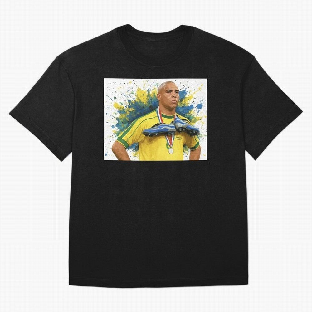 Ronaldo, O Fen?meno Oversized T-Shirt Celebrate Soccer Greatness during Global Football Passion for FIFA World Cup 2026, Centered on Neymar, Argentina, Fan Favorite Moments, National Team Passion, Big Match Drama and Soccer History; Made for