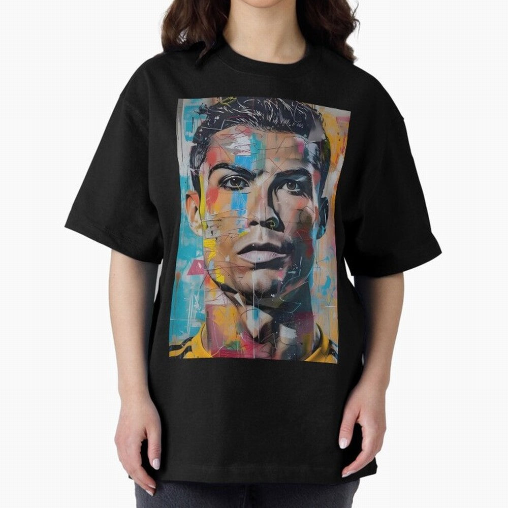 Christiano Ronaldo Oversized T-Shirt Carry the Colors and Pride of FIFA World Cup 2026 USA Canada Mexico Inspired by Messi and Cristiano Ronaldo, Portugal Energy, Vintage Soccer Flavor, Modern Football Stars, National Flags and Final Night Emotion;
