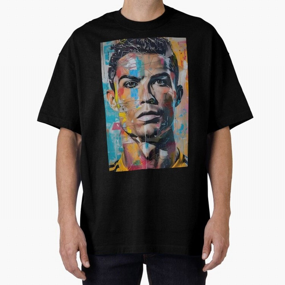 Christiano Ronaldo Oversized T-Shirt Carry the Colors and Pride of FIFA World Cup 2026 USA Canada Mexico Inspired by Messi and Cristiano Ronaldo, Portugal Energy, Vintage Soccer Flavor, Modern Football Stars, National Flags and Final Night Emotion;