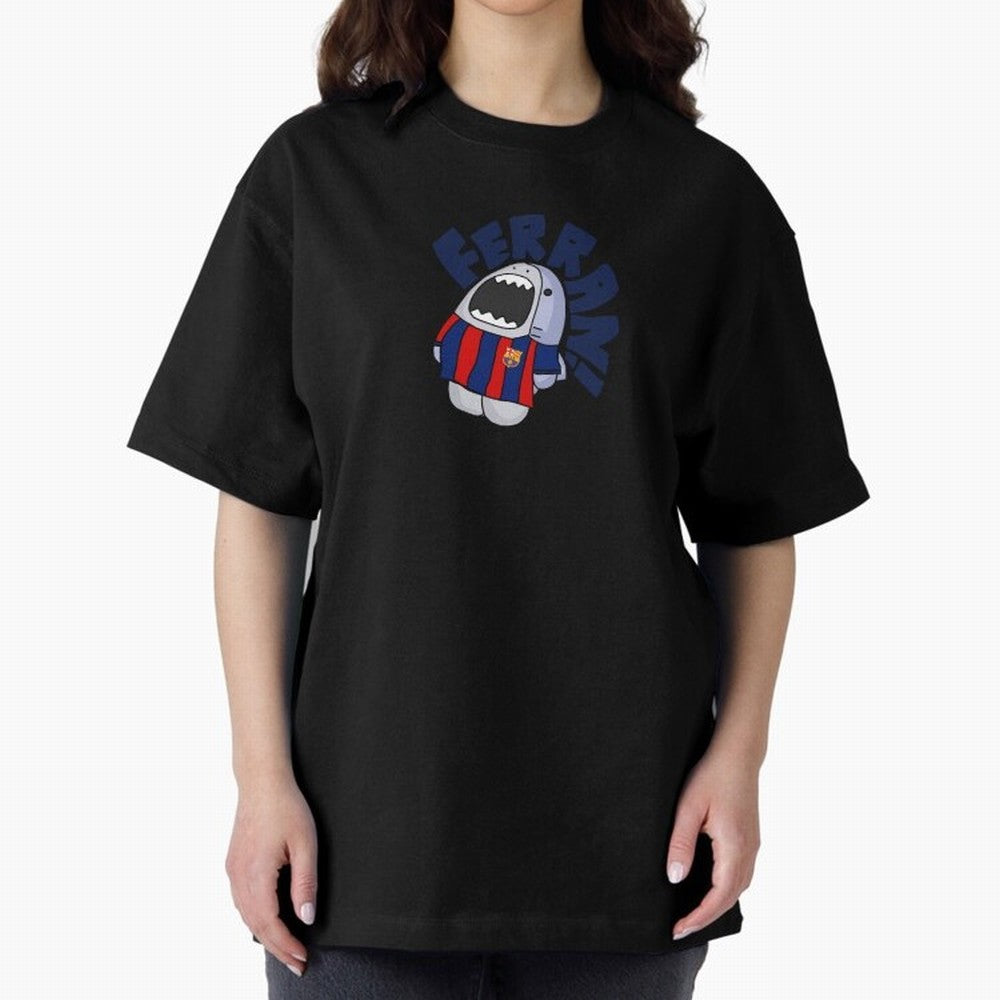 Ferran shark sticker Oversized T-Shirt Feel the Heartbeat of Global Football Passion for FIFA World Cup 2026 USA Canada Mexico, Made for Mbappe and Neymar, France, Goal Celebration Energy, Supporter Heritage, Football Icons and Worldwide Tournament