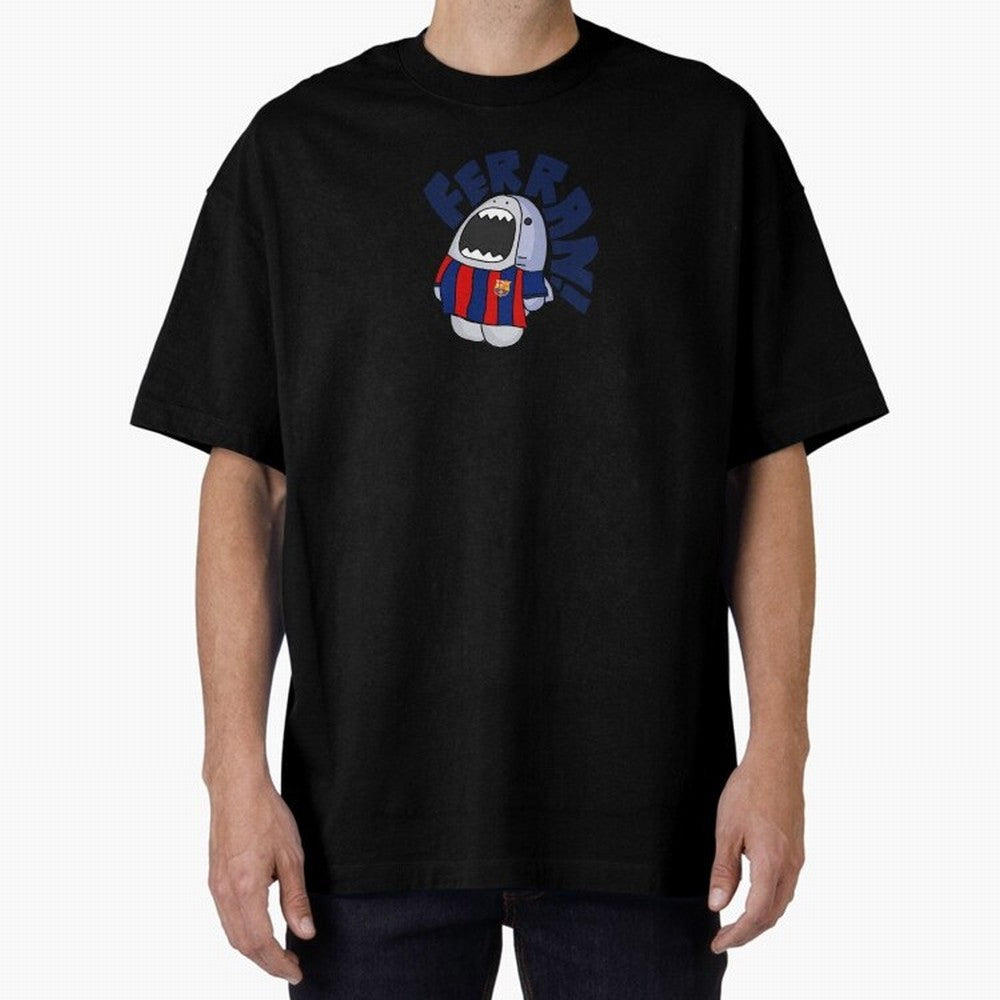 Ferran shark sticker Oversized T-Shirt Feel the Heartbeat of Global Football Passion for FIFA World Cup 2026 USA Canada Mexico, Made for Mbappe and Neymar, France, Goal Celebration Energy, Supporter Heritage, Football Icons and Worldwide Tournament