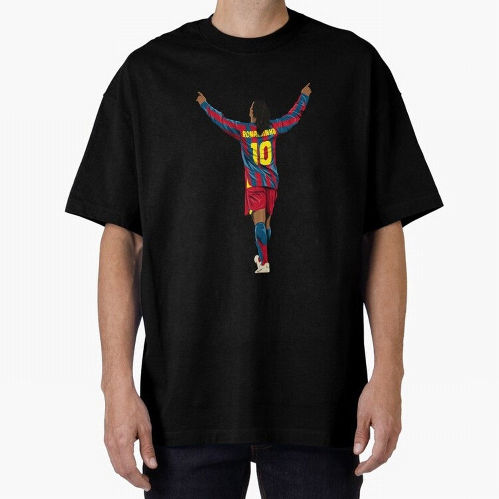 Ronaldinho Oversized T-Shirt Feel the Heartbeat of Global Football Passion for FIFA World Cup 2026 Group Stage, Inspired by Messi, France and Portugal, Worldwide Fan Energy, Dramatic Goals, Stadium Lights and Championship Celebrations; Ideal for