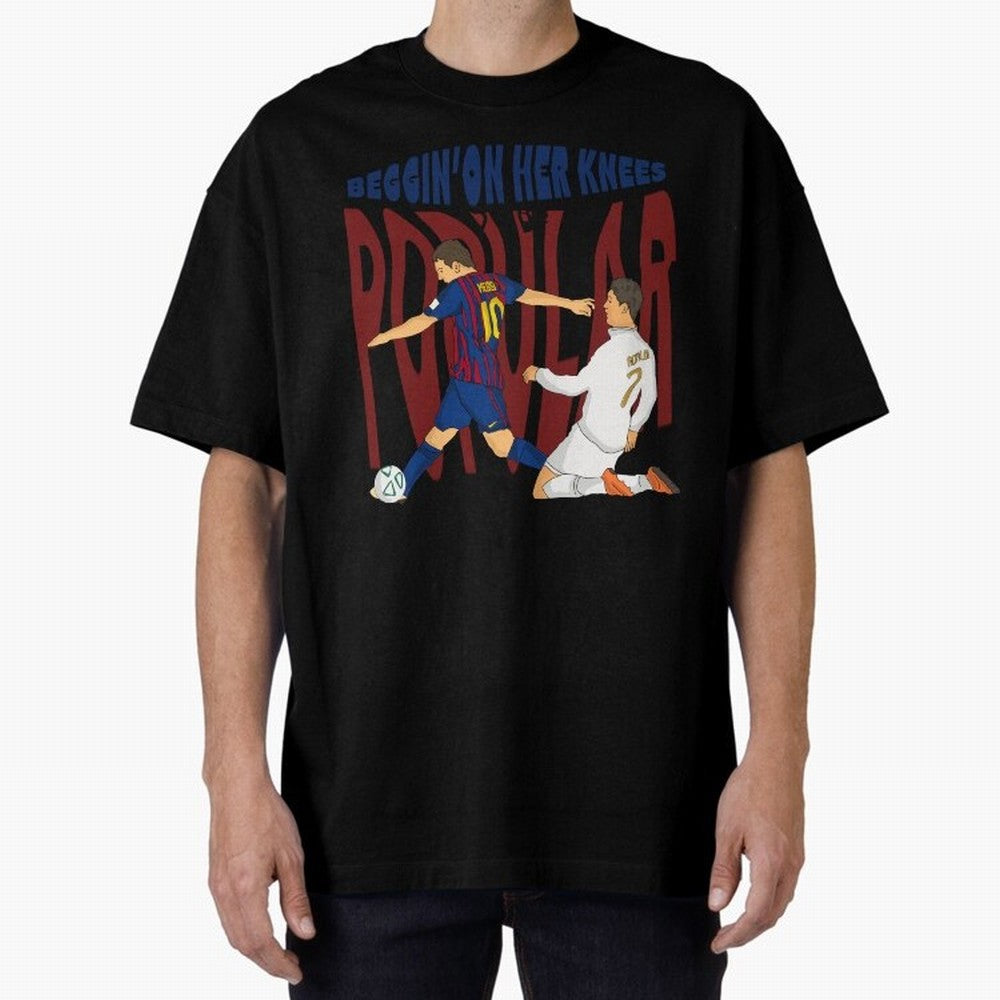 Messi and Ronaldo elclassico moment Oversized T-Shirt Celebrate the Next Chapter of FIFA World Cup 2026 Capturing Neymar, Haaland and Cristiano Ronaldo, Germany Energy, Championship Spirit, Famous Goals, Roaring Crowds and International Football