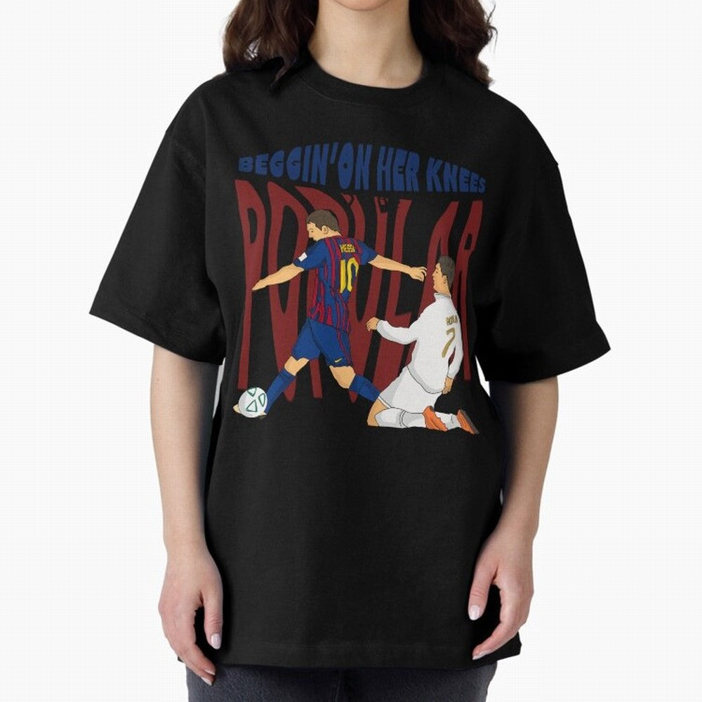 Messi and Ronaldo elclassico moment Oversized T-Shirt Celebrate the Next Chapter of FIFA World Cup 2026 Capturing Neymar, Haaland and Cristiano Ronaldo, Germany Energy, Championship Spirit, Famous Goals, Roaring Crowds and International Football