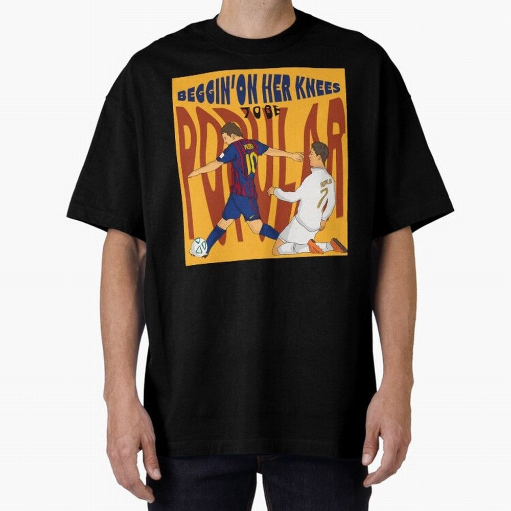 Messi and Ronaldo el classico Oversized T-Shirt Celebrate Fan Favorites in FIFA World Cup 2026 USA Canada Mexico for Fans of Haaland and France and Portugal, Bringing Sports Nostalgia, International Competition, Famous Players and Unforgettable