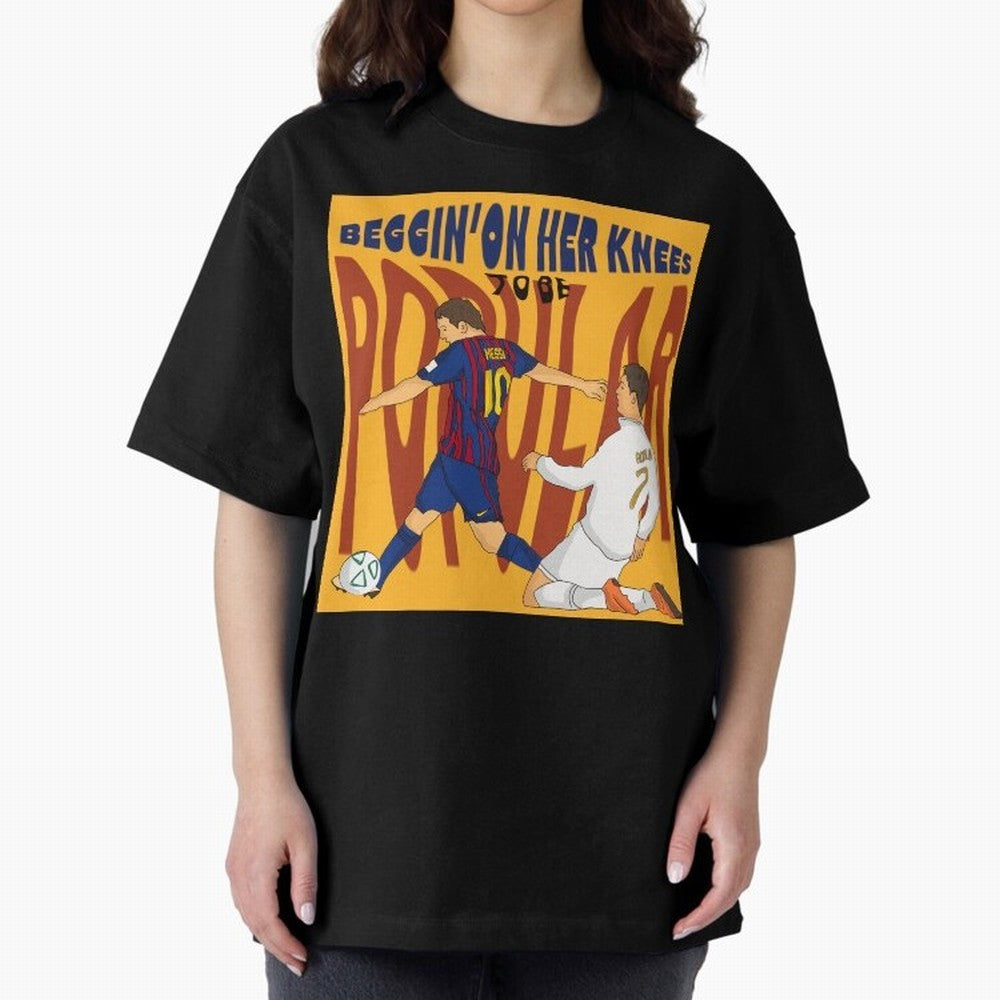 Messi and Ronaldo el classico Oversized T-Shirt Celebrate Fan Favorites in FIFA World Cup 2026 USA Canada Mexico for Fans of Haaland and France and Portugal, Bringing Sports Nostalgia, International Competition, Famous Players and Unforgettable