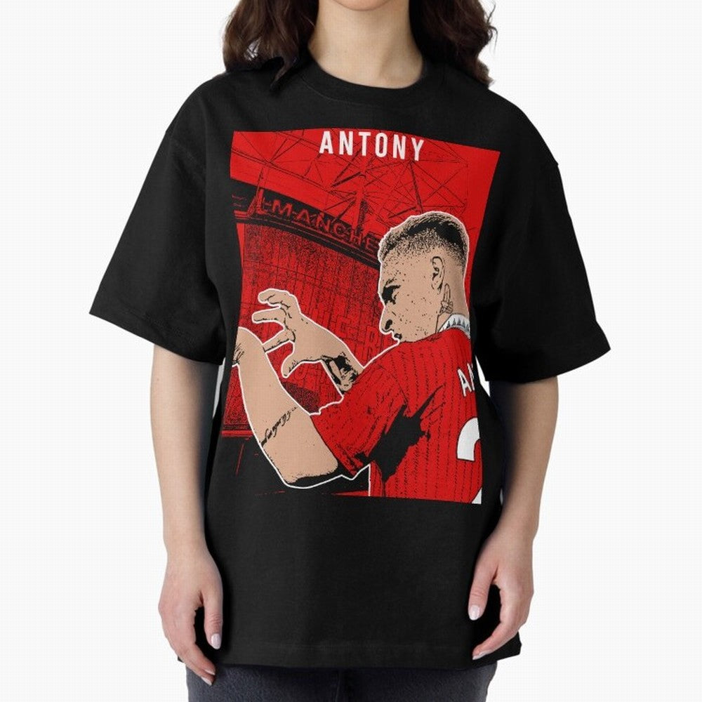 Antony Oversized T-Shirt Experience the Global Stage of FIFA World Cup 2026 Group Stage with Messi, Spain and Netherlands Energy, Football Festival Excitement, Trophy Ambitions, Country Rivalries and Star Player Buzz; Made for Die Hard Supporters,
