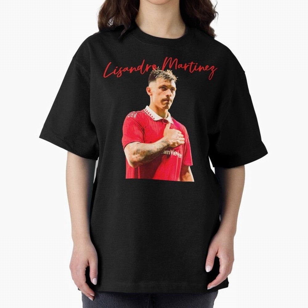 Lisandro Martinez Oversized T-Shirt Bring a Vintage Feel to Global Football Passion for FIFA World Cup 2026 Group Stage, Featuring Mbappe and Neymar, Brazil, Fan Favorite Moments, National Team Passion, Big Match Drama and Soccer History; Perfect