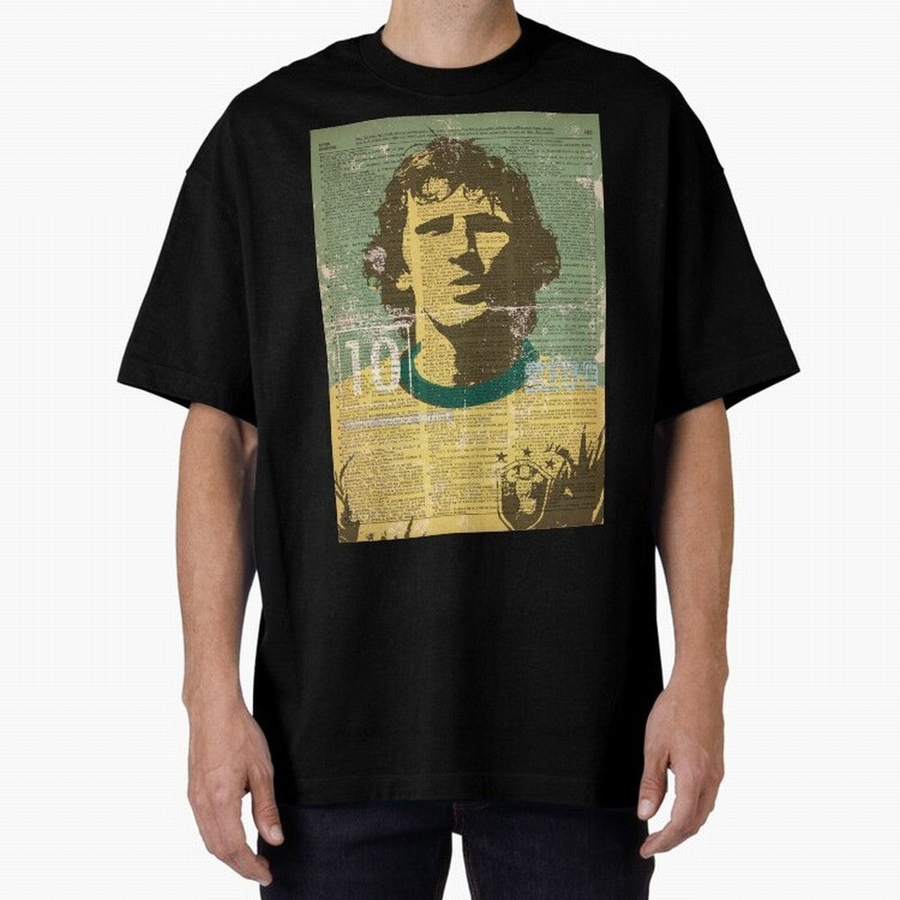 ZICO Oversized T-Shirt Fuel the Hype around FIFA World Cup 2026 Connected to Neymar, Argentina and Brazil Energy, Tournament Hype, Historic Matchups, Family Viewing Parties and Global Sports Pride; Made for Die Hard Supporters, Soccer Lovers, Game