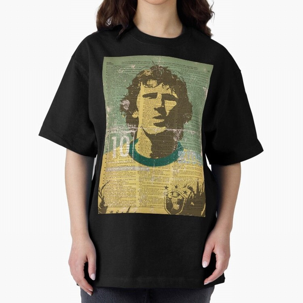 ZICO Oversized T-Shirt Fuel the Hype around FIFA World Cup 2026 Connected to Neymar, Argentina and Brazil Energy, Tournament Hype, Historic Matchups, Family Viewing Parties and Global Sports Pride; Made for Die Hard Supporters, Soccer Lovers, Game
