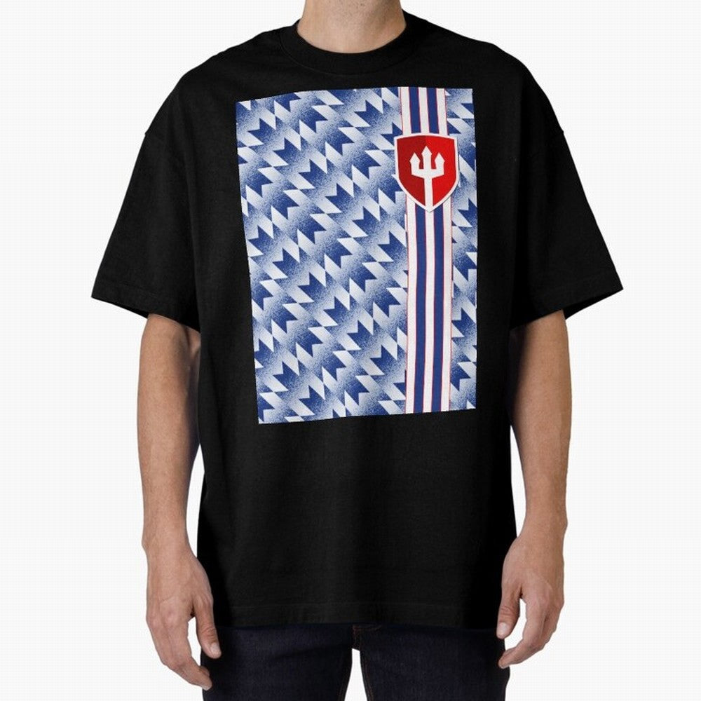 Manchester United 94 Away Jersey Pattern Oversized T-Shirt Celebrate Rivalries and Pride in the FIFA World Cup 2026 Group Stage Journey through Messi Highlights, Argentina Pride, Champion Mindset, Group Stage Buzz, Knockout Tension and Passionate