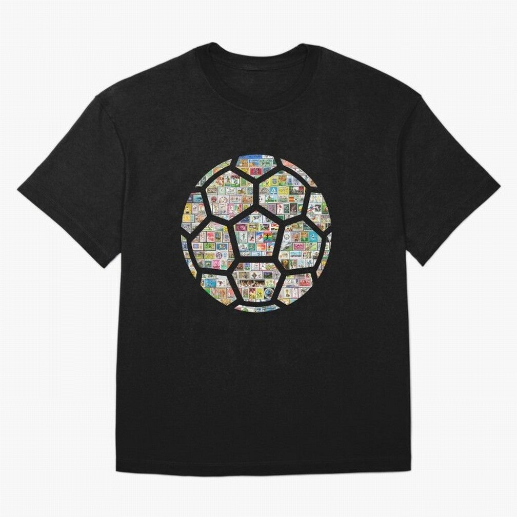 Philately Soccer Ball Oversized T-Shirt Enjoy the Biggest Football Party of Global Football Passion for FIFA World Cup 2026 Group Stage, Celebrating CR7 and Messi, Argentina, France and Brazil, Classic Soccer Heritage, Championship Pressure, Fan