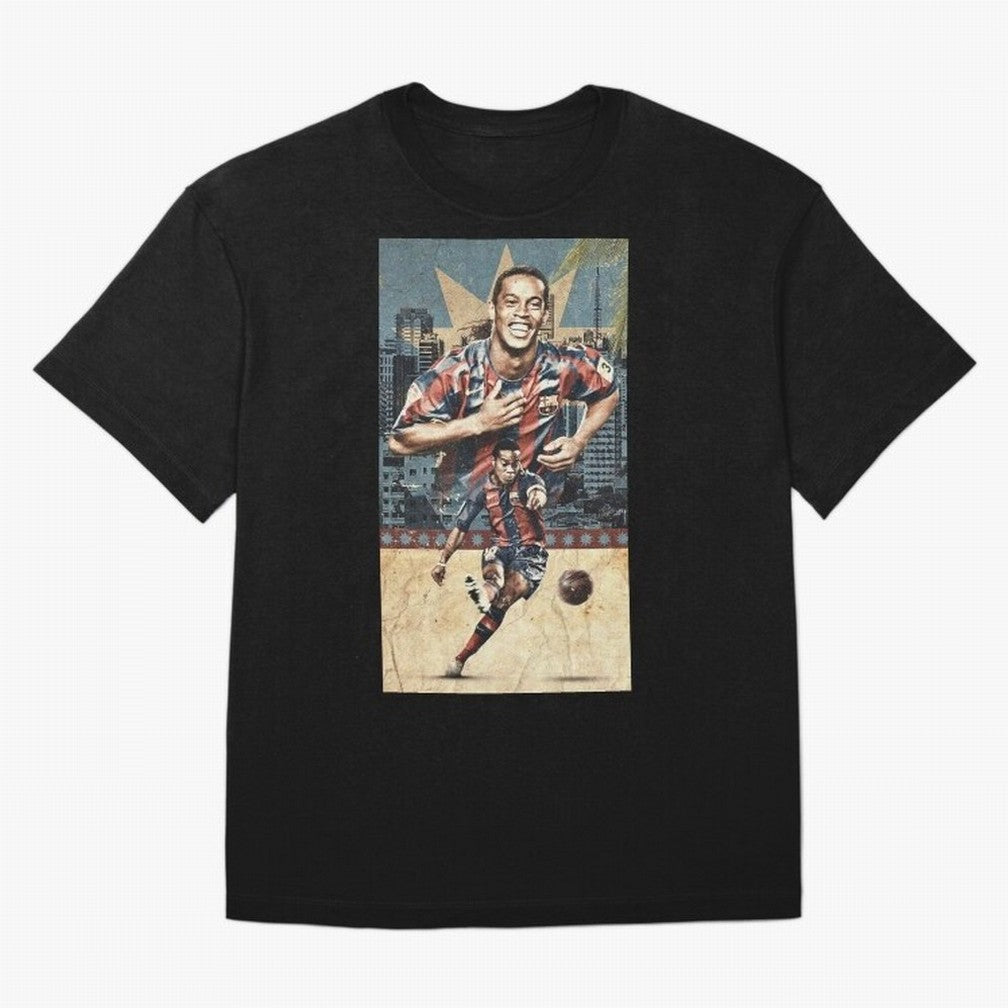 Ronaldinho Design Oversized T-Shirt Celebrate the Magic of Global Football Passion for FIFA World Cup 2026 USA Canada Mexico, Celebrating Haaland and Mbappe, Spain, Soccer Culture, Superstar Moments, National Team Dreams and Competitive Fire; Made