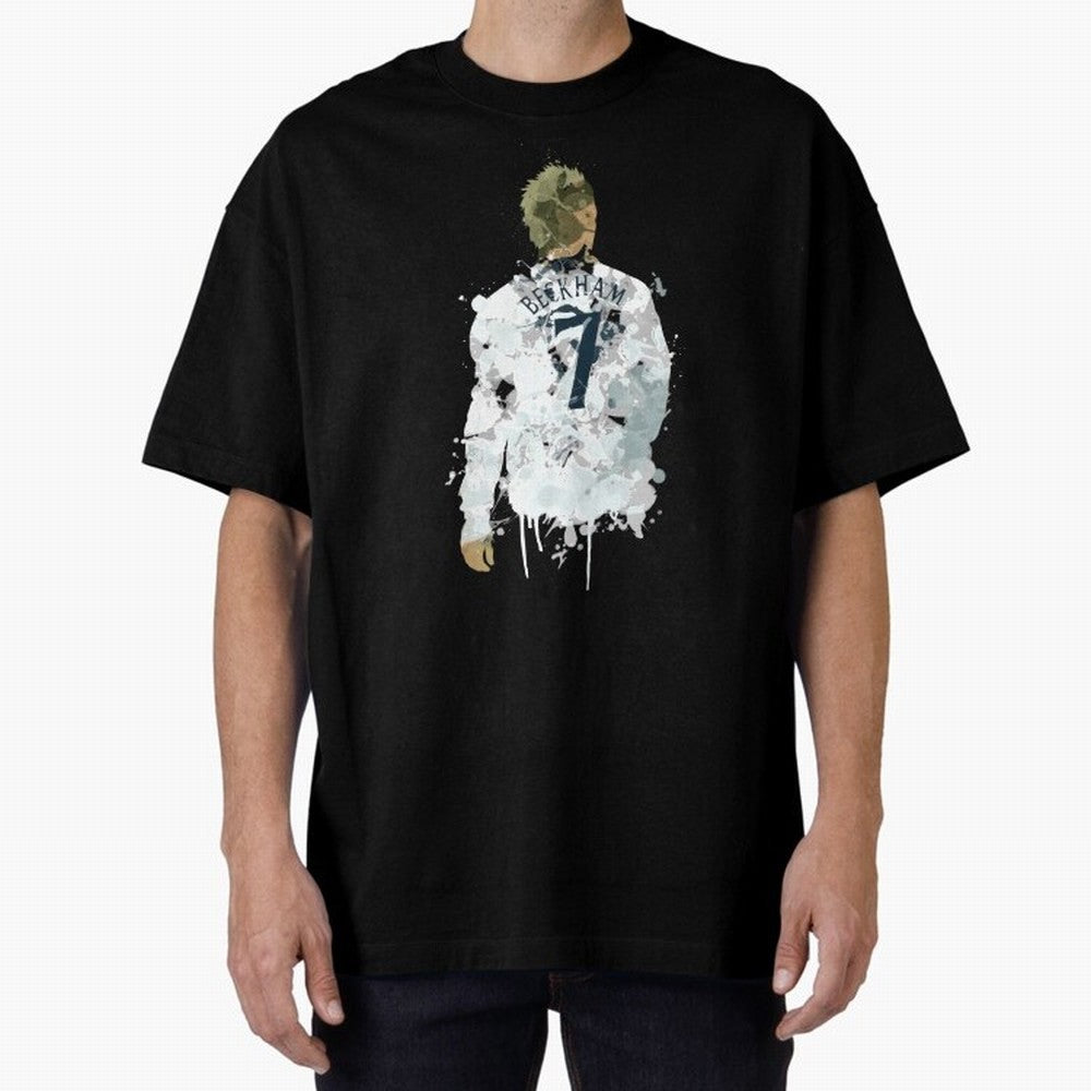 David Beckham England Captain Art Oversized T-Shirt Embrace FIFA World Cup 2026 for Fans of CR7 and Messi and England, Bringing Goal Celebration Energy, Supporter Heritage, Football Icons and Worldwide Tournament Joy; Perfect for Fans, Collectors,