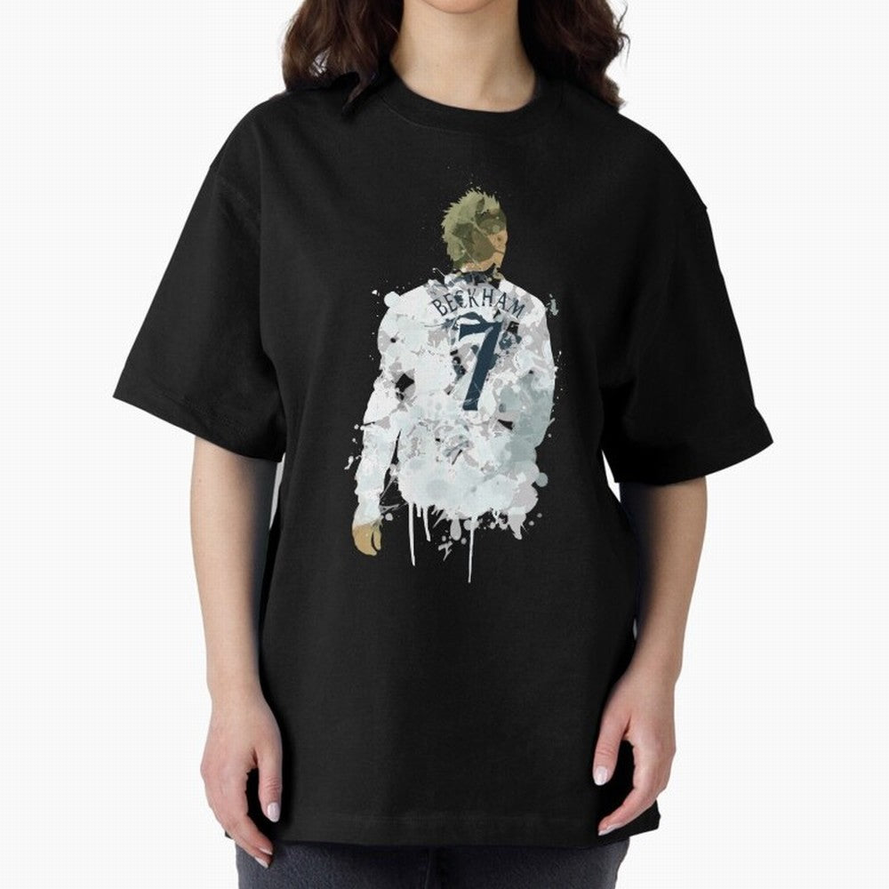 David Beckham England Captain Art Oversized T-Shirt Embrace FIFA World Cup 2026 for Fans of CR7 and Messi and England, Bringing Goal Celebration Energy, Supporter Heritage, Football Icons and Worldwide Tournament Joy; Perfect for Fans, Collectors,