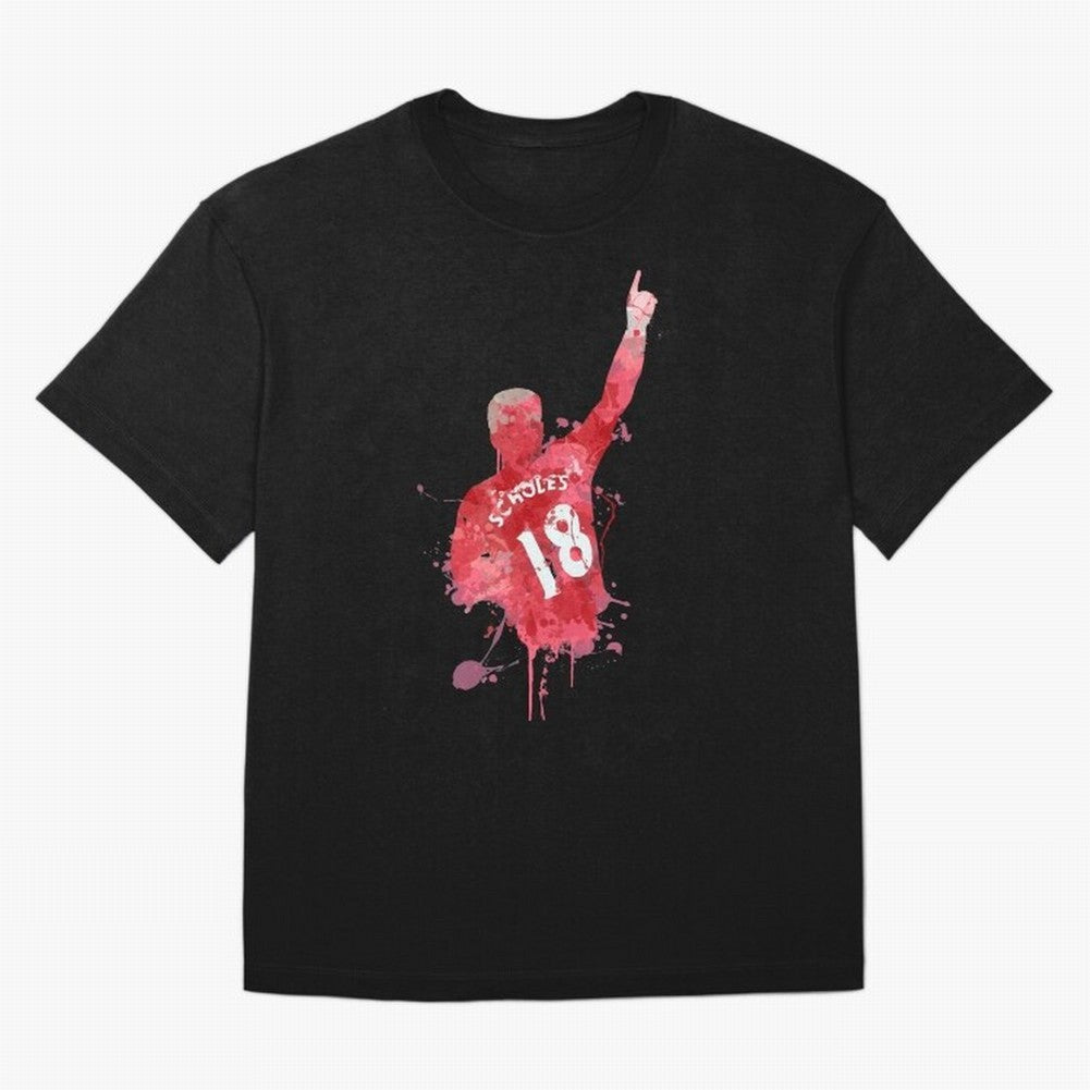 Paul Scholes Manchester United Legend Art Oversized T-Shirt Celebrate FIFA World Cup 2026 USA Canada Mexico for Fans of Mbappe and Neymar and France and Portugal, Bringing Football Passion, Legendary Performances, Festival Vibes and Supporter
