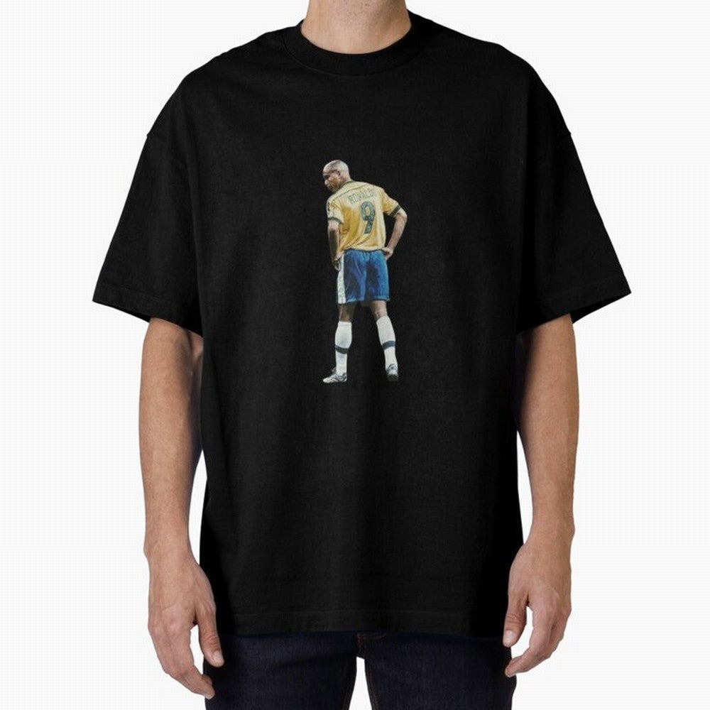 Brazilian Football Player from Milano Oversized T-Shirt Remember Iconic Moments from FIFA World Cup 2026 for Fans of Haaland and Mbappe and Spain, Bringing Classic Soccer Heritage, Championship Pressure, Fan Loyalty and International Pride; Great