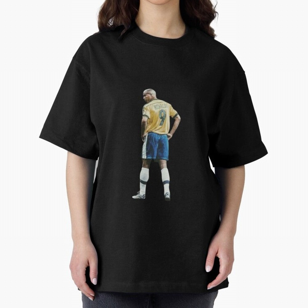 Brazilian Football Player from Milano Oversized T-Shirt Remember Iconic Moments from FIFA World Cup 2026 for Fans of Haaland and Mbappe and Spain, Bringing Classic Soccer Heritage, Championship Pressure, Fan Loyalty and International Pride; Great