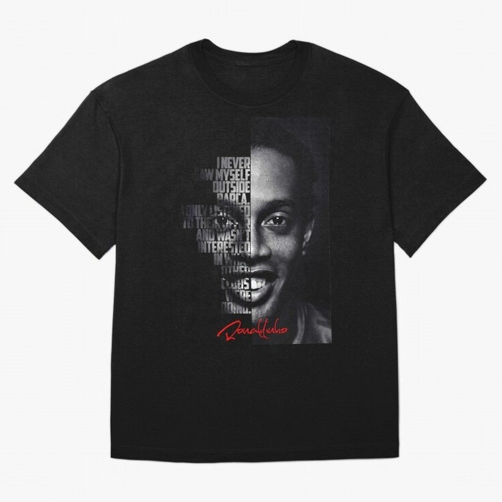 Black and white Ronaldinho quote. Oversized T-Shirt Back Your Heroes with the FIFA World Cup 2026 Group Stage Journey through Cristiano Ronaldo, Haaland and CR7 Highlights, France Pride, Soccer Culture, Superstar Moments, National Team Dreams and