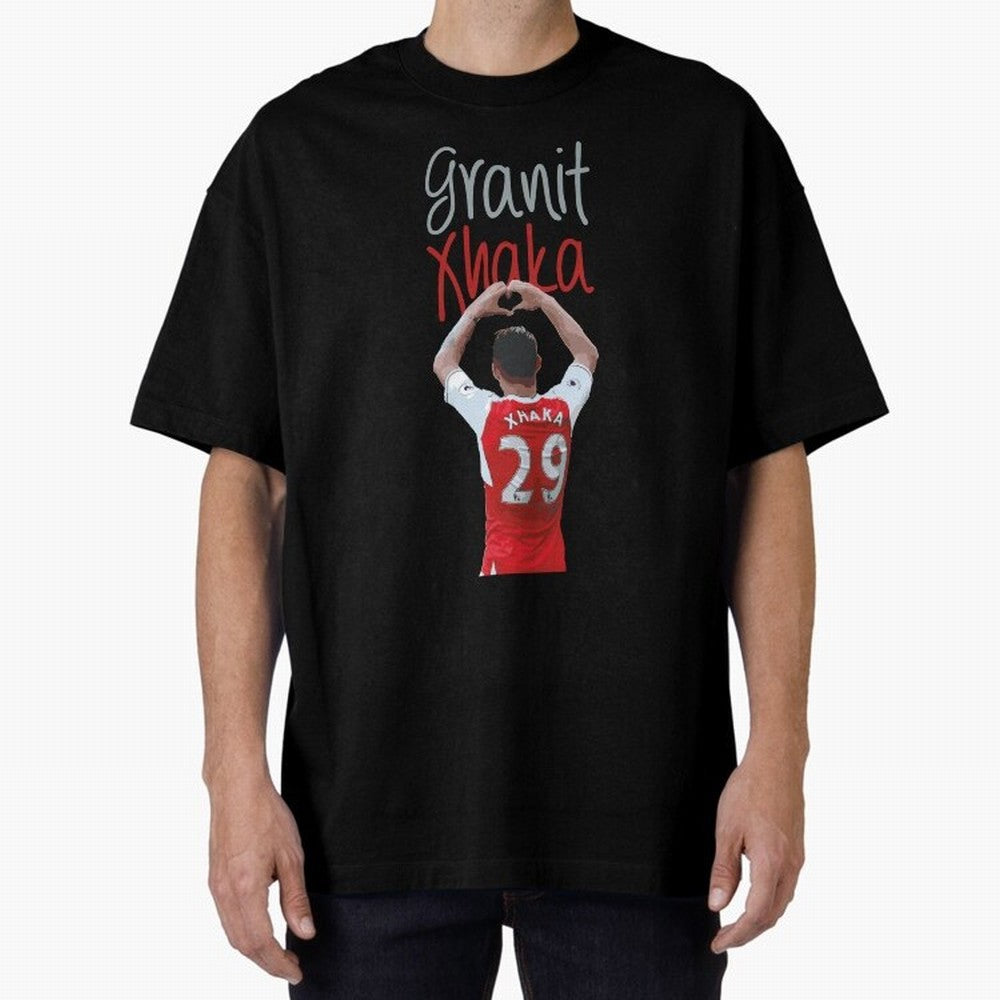 Granit Xhaka Oversized T-Shirt Make Your Look Match FIFA World Cup 2026 USA Canada Mexico with Messi, CR7 and Mbappe, France Energy, Goal Celebration Energy, Supporter Heritage, Football Icons and Worldwide Tournament Joy; Perfect for Fans,