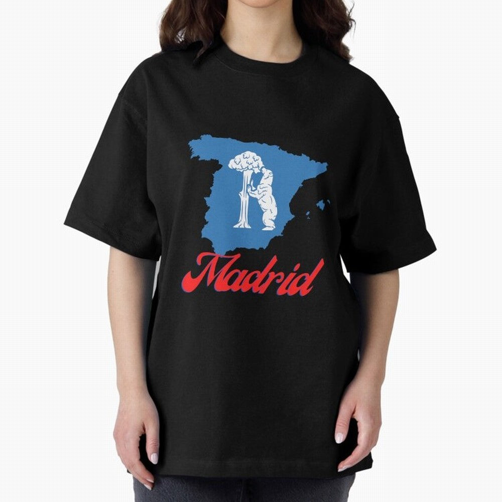 Madrid Bear Strawberry Tree Oversized T-Shirt Follow Every Goal of FIFA World Cup 2026 USA Canada Mexico Capturing Messi, Brazil, Portugal and Argentina Energy, Soccer Culture, Superstar Moments, National Team Dreams and Competitive Fire; Built for