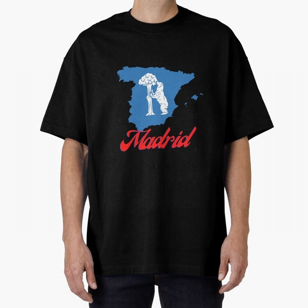 Madrid Bear Strawberry Tree Oversized T-Shirt Follow Every Goal of FIFA World Cup 2026 USA Canada Mexico Capturing Messi, Brazil, Portugal and Argentina Energy, Soccer Culture, Superstar Moments, National Team Dreams and Competitive Fire; Built for