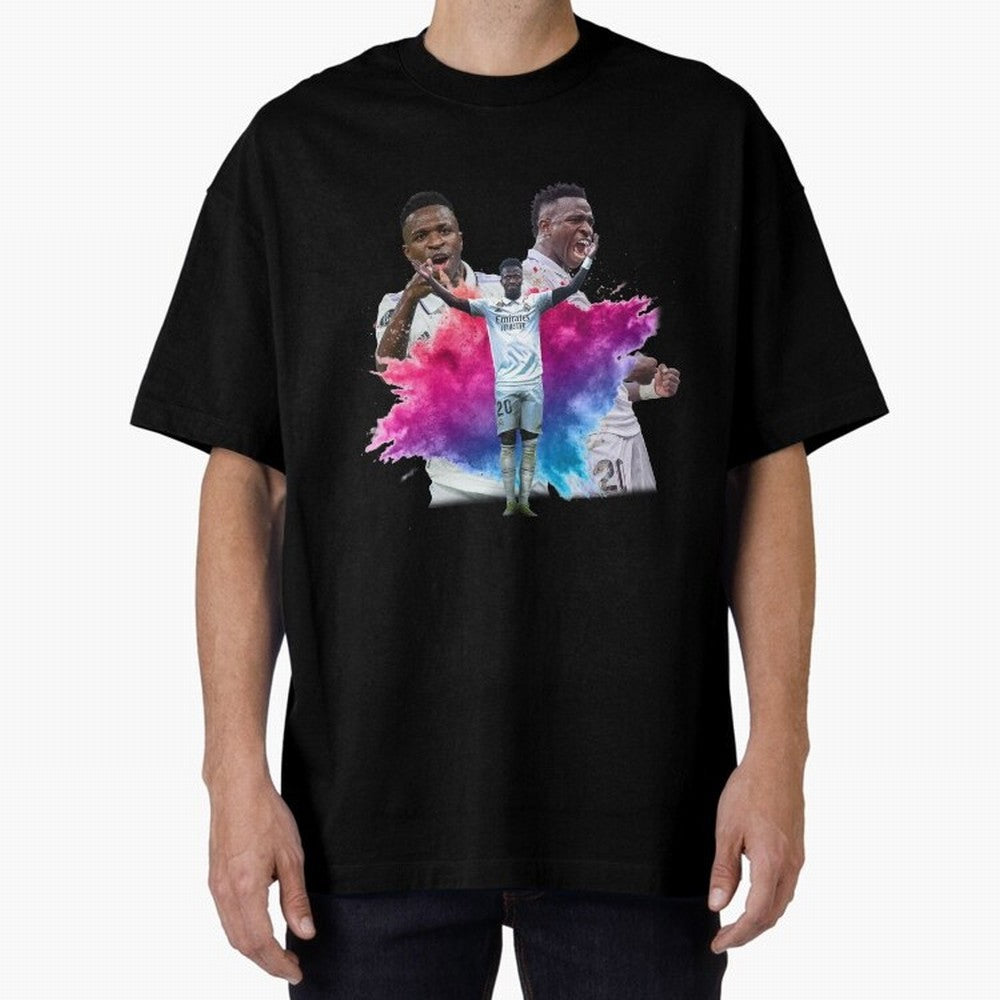Fanart Vinicius Junior Merch Oversized T-Shirt Support the Legends of FIFA World Cup 2026 Spirit, Driven by England, CR7, Soccer Culture, Superstar Moments, National Team Dreams and Competitive Fire; Made for Die Hard Supporters, Soccer Lovers,