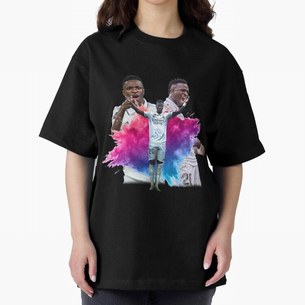 Fanart Vinicius Junior Merch Oversized T-Shirt Support the Legends of FIFA World Cup 2026 Spirit, Driven by England, CR7, Soccer Culture, Superstar Moments, National Team Dreams and Competitive Fire; Made for Die Hard Supporters, Soccer Lovers,