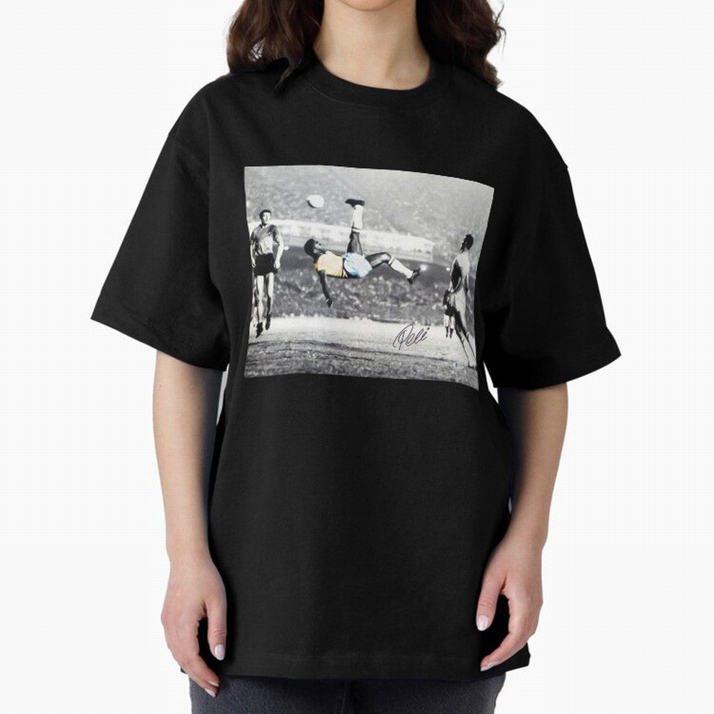 Classic Pele Bicycle Kick Legend1 Oversized T-Shirt Join Match Day Hype around FIFA World Cup 2026 USA Canada Mexico, Cristiano Ronaldo, Spain and Netherlands, Stadium Chants, National Pride, Trophy Dreams and Unforgettable Football Memories;