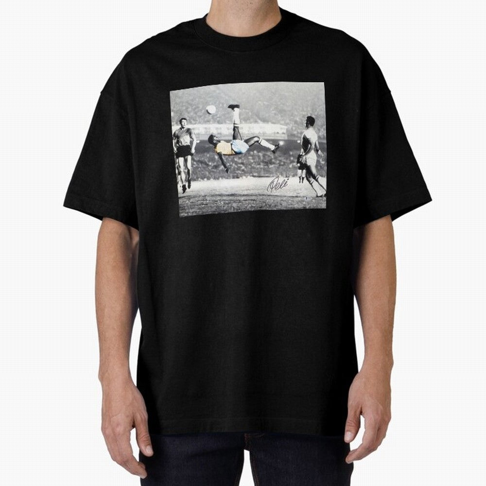 Classic Pele Bicycle Kick Legend1 Oversized T-Shirt Join Match Day Hype around FIFA World Cup 2026 USA Canada Mexico, Cristiano Ronaldo, Spain and Netherlands, Stadium Chants, National Pride, Trophy Dreams and Unforgettable Football Memories;