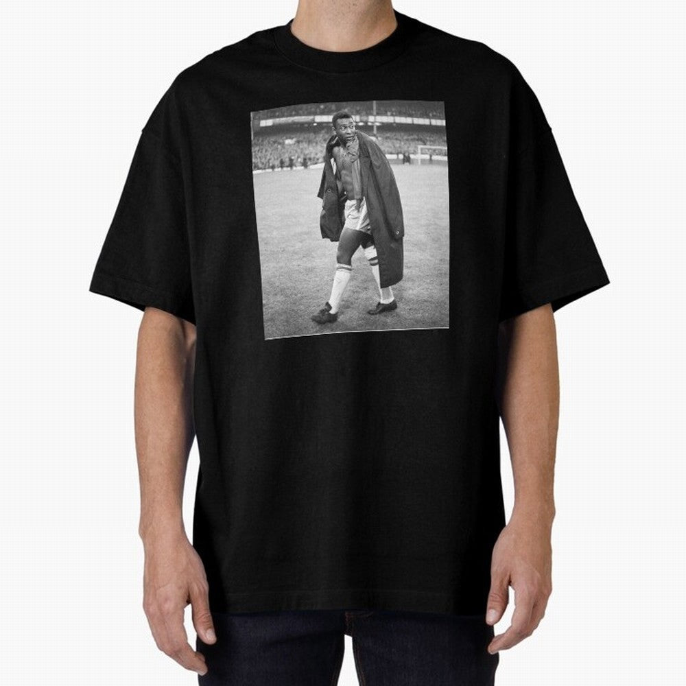 Pele Oversized T-Shirt Celebrate Classic Football Spirit in Global Football Passion for FIFA World Cup 2026 Group Stage, Built around CR7 and Messi, France, Football Festival Excitement, Trophy Ambitions, Country Rivalries and Star Player Buzz;