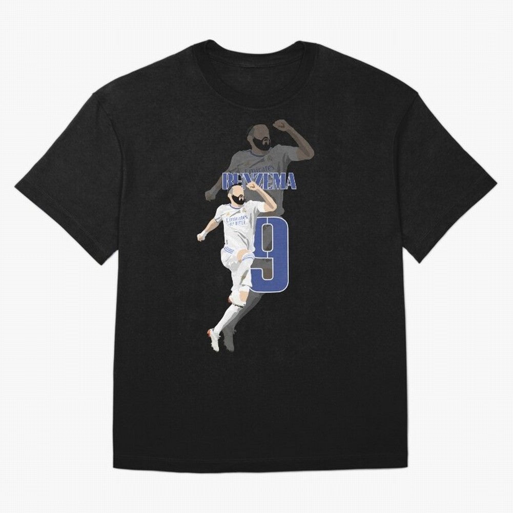 Karim Benzema 9 Oversized T-Shirt Celebrate Every Goal in FIFA World Cup 2026 USA Canada Mexico Spirit, Featuring Spain and Netherlands, Mbappe and Neymar, Football History, Final Match Energy, Crowd Noise and Once in a Lifetime Moments; Great for