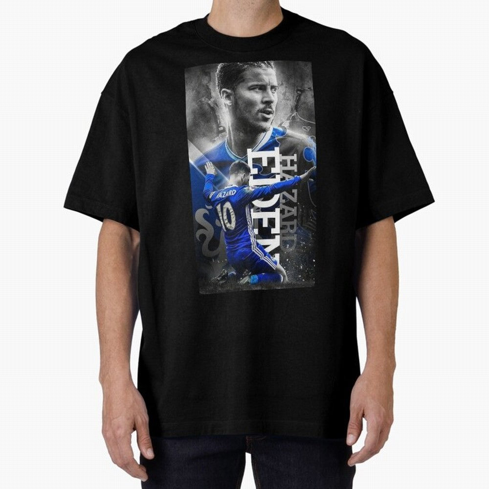 Eden Hazard Oversized T-Shirt Experience the Global Stage of FIFA World Cup 2026 USA Canada Mexico for Fans of Messi, CR7 and Mbappe and Portugal, Bringing Match Day Excitement, Supporter Culture, Golden Goals and Global Football Passion; Perfect