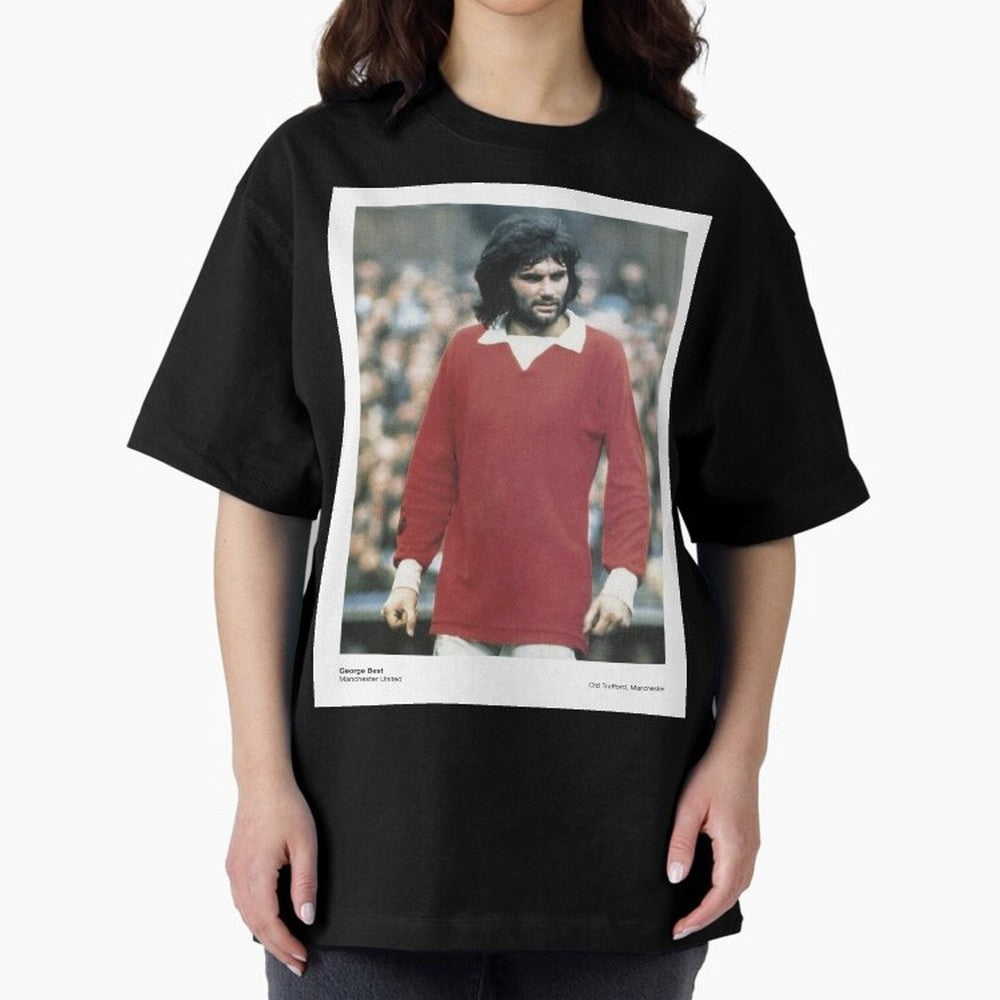 George Best - Manchester United Oversized T-Shirt Represent the Passion of FIFA World Cup 2026 Group Stage with Messi, Neymar and Mbappe, Spain Energy, Match Day Excitement, Supporter Culture, Golden Goals and Global Football Passion; Created for