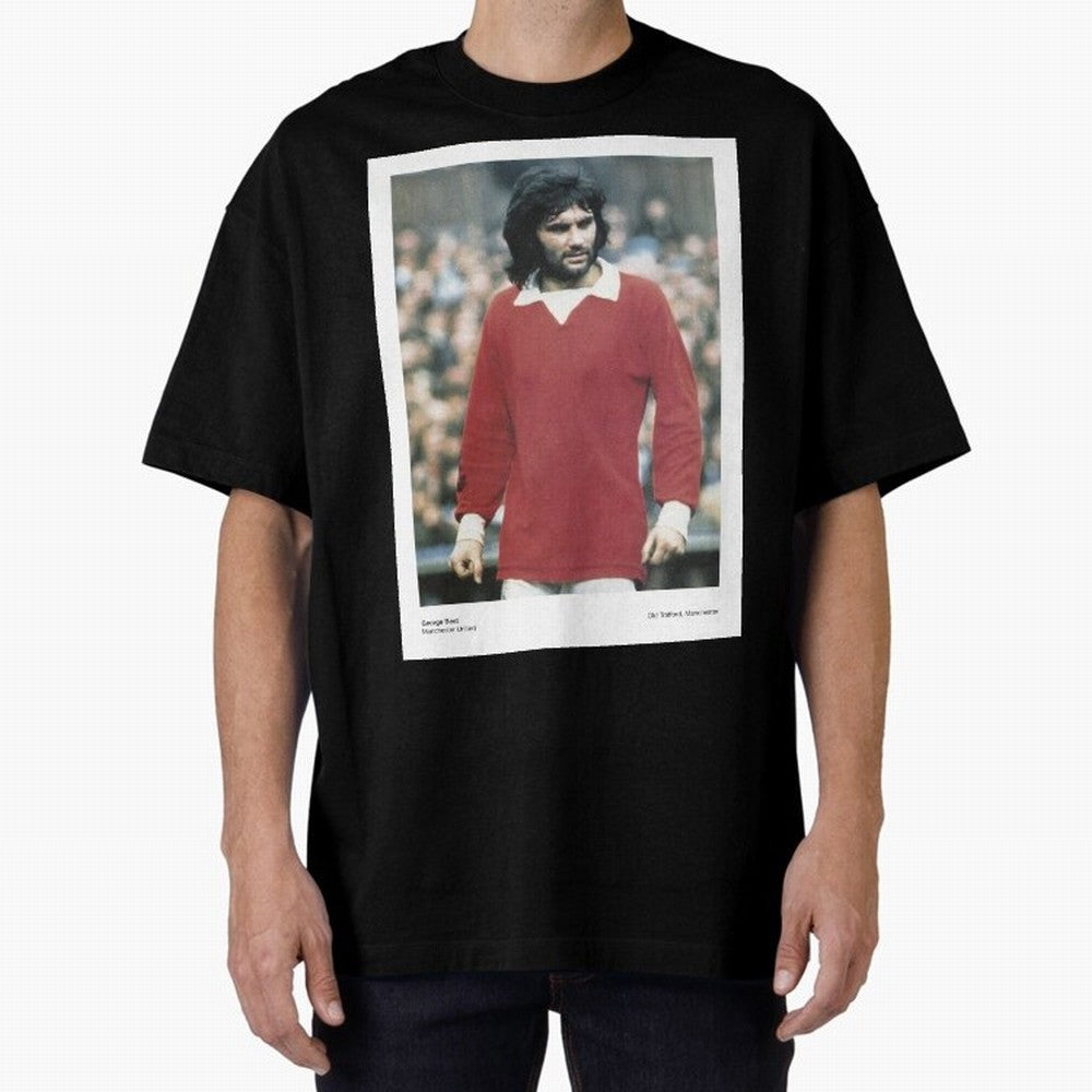 George Best - Manchester United Oversized T-Shirt Represent the Passion of FIFA World Cup 2026 Group Stage with Messi, Neymar and Mbappe, Spain Energy, Match Day Excitement, Supporter Culture, Golden Goals and Global Football Passion; Created for