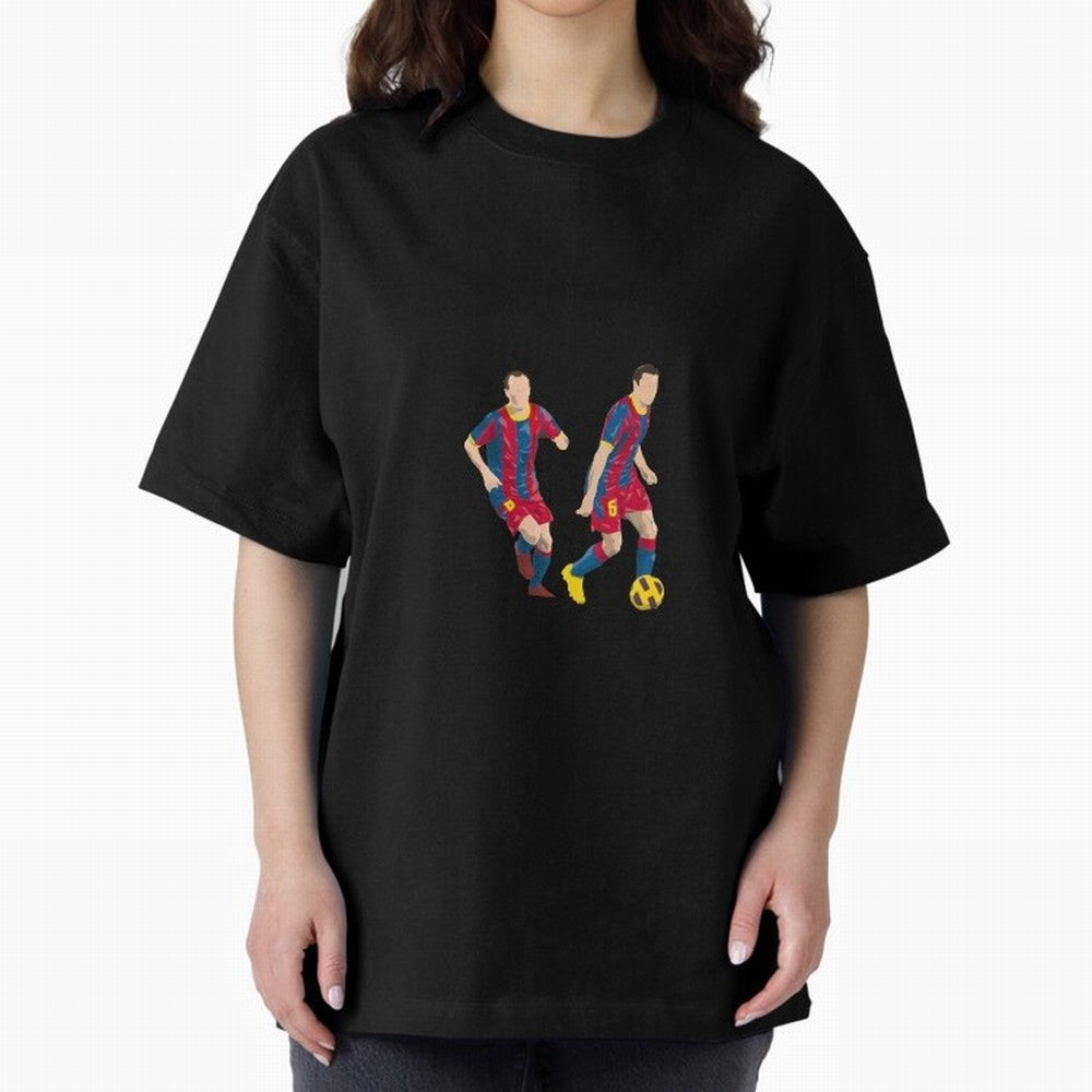 Andres Iniesta and Xavi Minimalist Oversized T-Shirt Carry FIFA World Cup 2026 Group Stage Connected to Cristiano Ronaldo, England Energy, Fan Favorite Moments, National Team Passion, Big Match Drama and Soccer History; Perfect for People Who Love