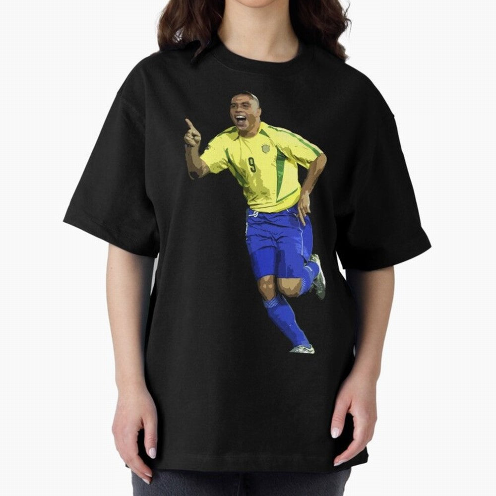 Ronaldo Nazario Oversized T-Shirt Bring Retro Soccer Energy to FIFA World Cup 2026 Group Stage for Fans of Haaland and Netherlands, Bringing Champion Mindset, Group Stage Buzz, Knockout Tension and Passionate Fan Culture; Ideal for Football Dads,