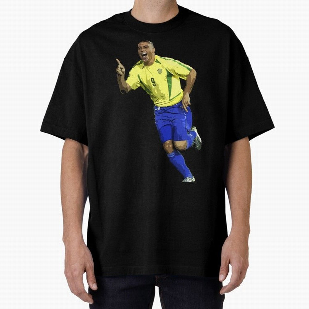 Ronaldo Nazario Oversized T-Shirt Bring Retro Soccer Energy to FIFA World Cup 2026 Group Stage for Fans of Haaland and Netherlands, Bringing Champion Mindset, Group Stage Buzz, Knockout Tension and Passionate Fan Culture; Ideal for Football Dads,