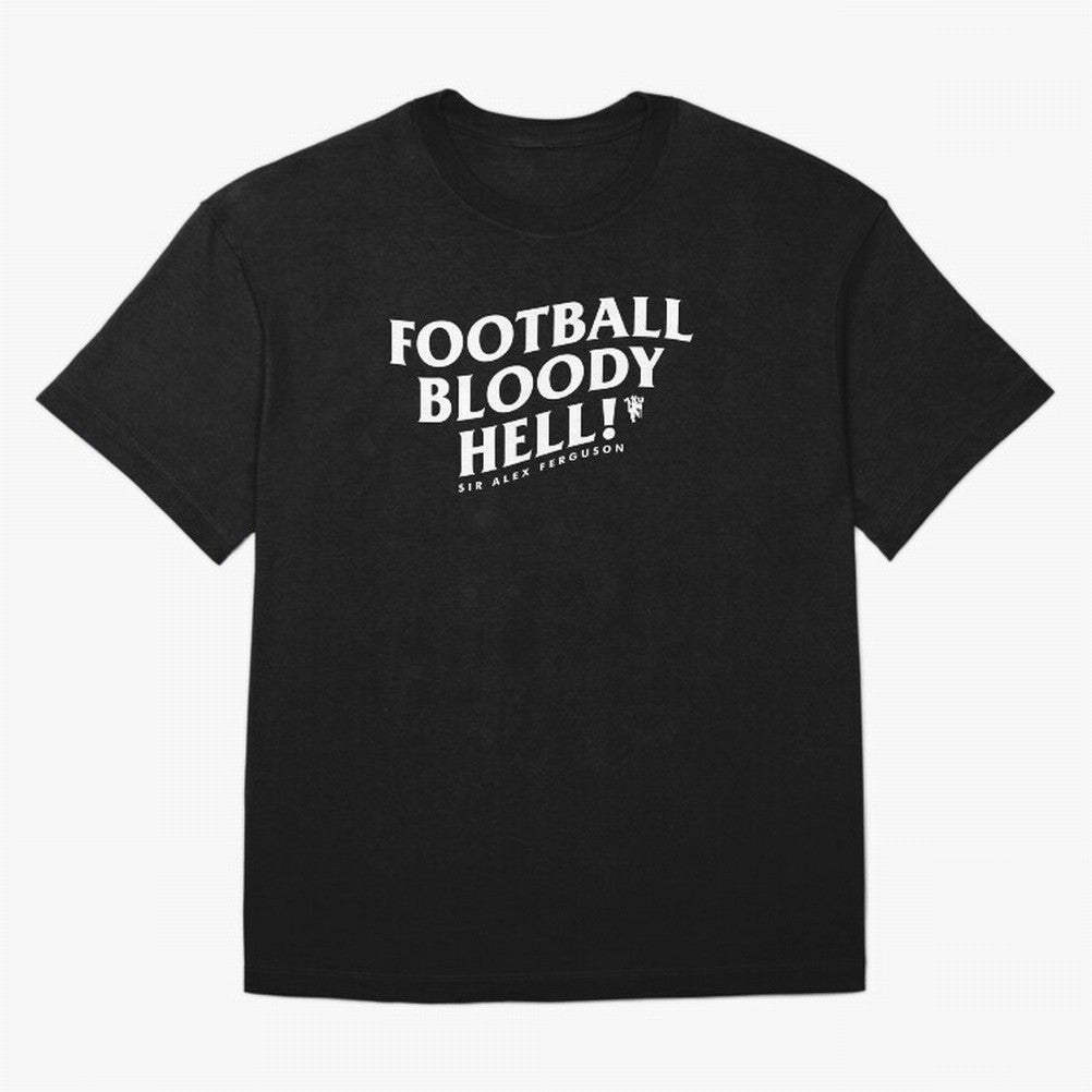Football Bloody Hell - Sir Alex Ferguson Oversized T-Shirt Join the Global Buzz around Global Football Passion for FIFA World Cup 2026 USA Canada Mexico, Capturing Neymar, Spain and Netherlands, Football Festival Excitement, Trophy Ambitions,
