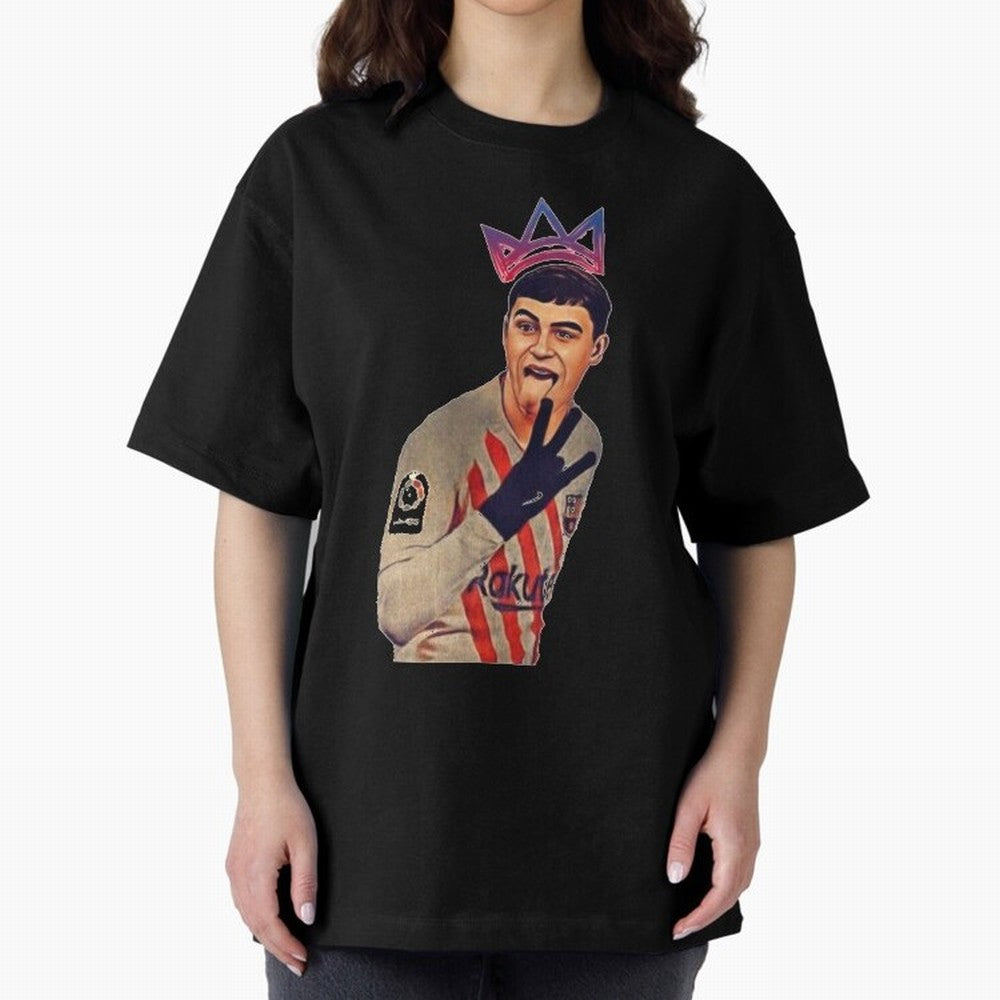 PEDRI Oversized T-Shirt Show Your Love for FIFA World Cup 2026 USA Canada Mexico Spirit, Featuring France, Mbappe and Neymar, Vintage Soccer Flavor, Modern Football Stars, National Flags and Final Night Emotion; Perfect for Supporters Who Want Bold