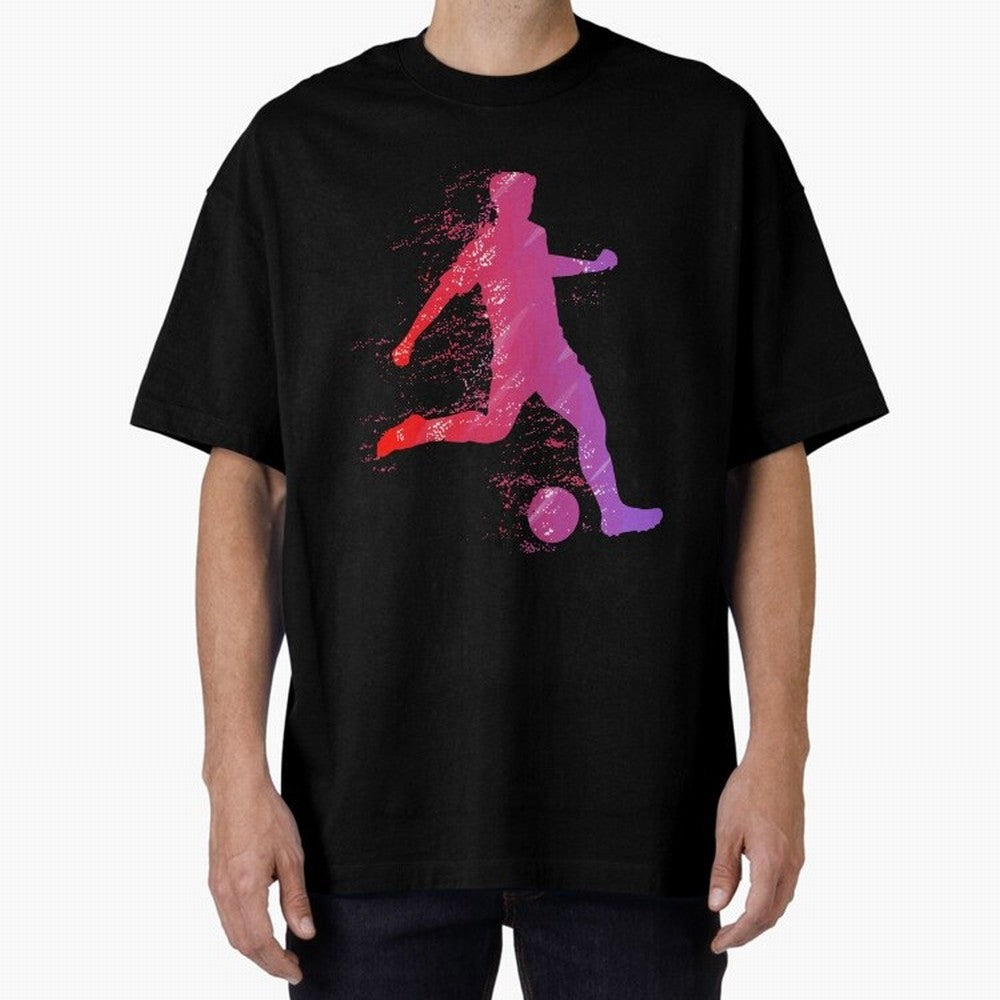 Soccer Player Shoot Oversized T-Shirt Celebrate Football Heritage in Match Day Hype around FIFA World Cup 2026 Group Stage, Mbappe, Netherlands, Worldwide Fan Energy, Dramatic Goals, Stadium Lights and Championship Celebrations; Perfect for Fans,